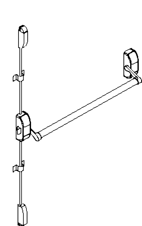 Three Point Vertical PANIC EXIT DEVICE DK-370-2 - Oubao